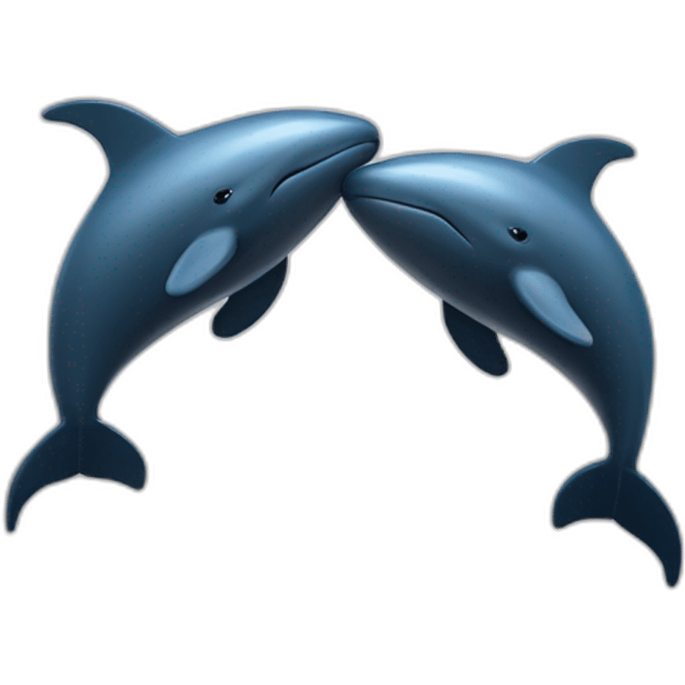 deux baleines qui font un calin et forme un  coeurscalin emoji