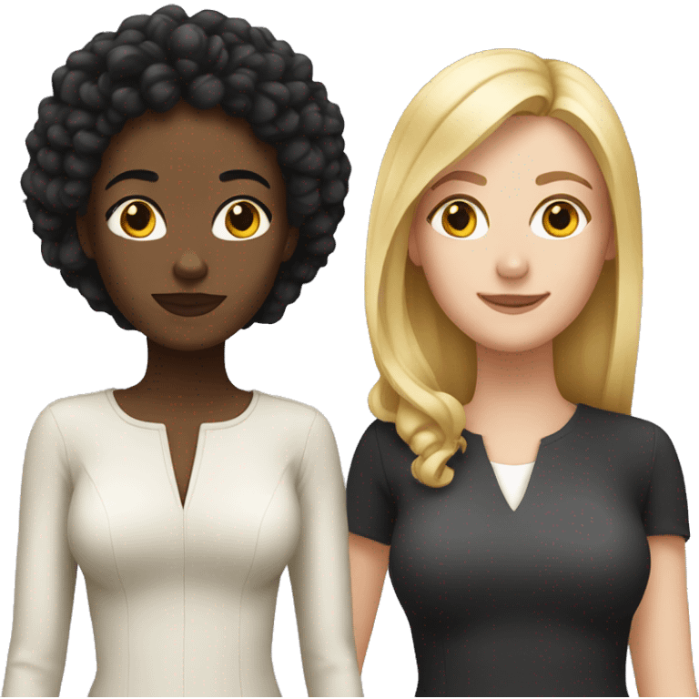 A black woman and a white woman is best friends emoji