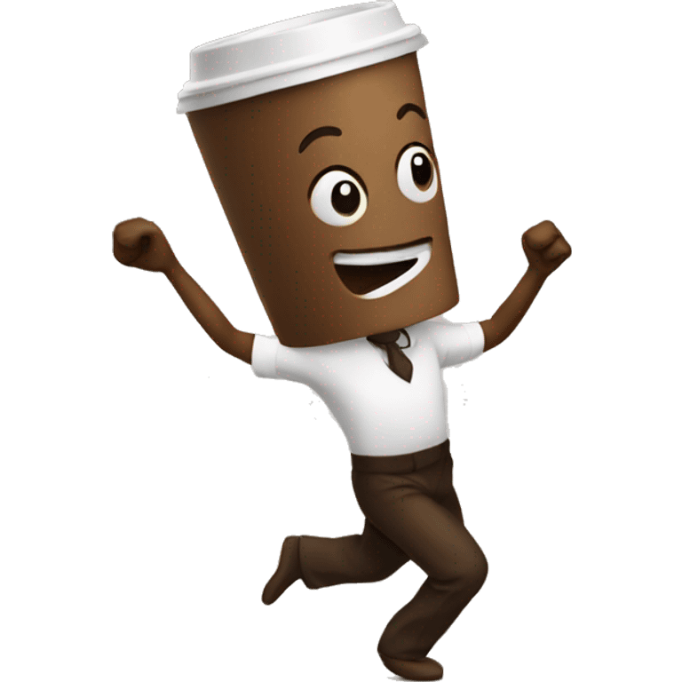 dancing coffee emoji