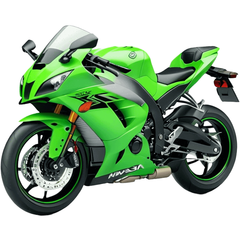 Kawasaki Ninja (Sportbike) - Kawasaki Ninja ZX-10R (Model Year: 2022) (Iconic colour: Green) emoji