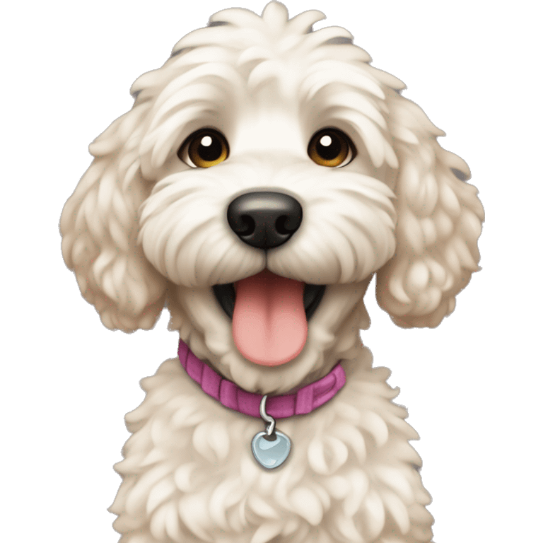 Burnedoodle puppy ￼ emoji