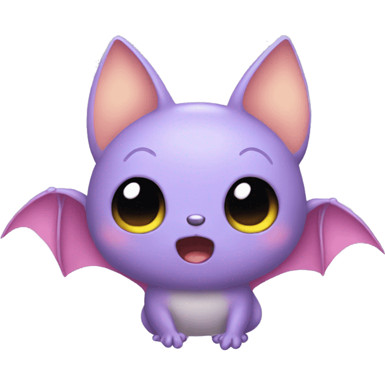 Rainbow kawaii small bat emoji emoji