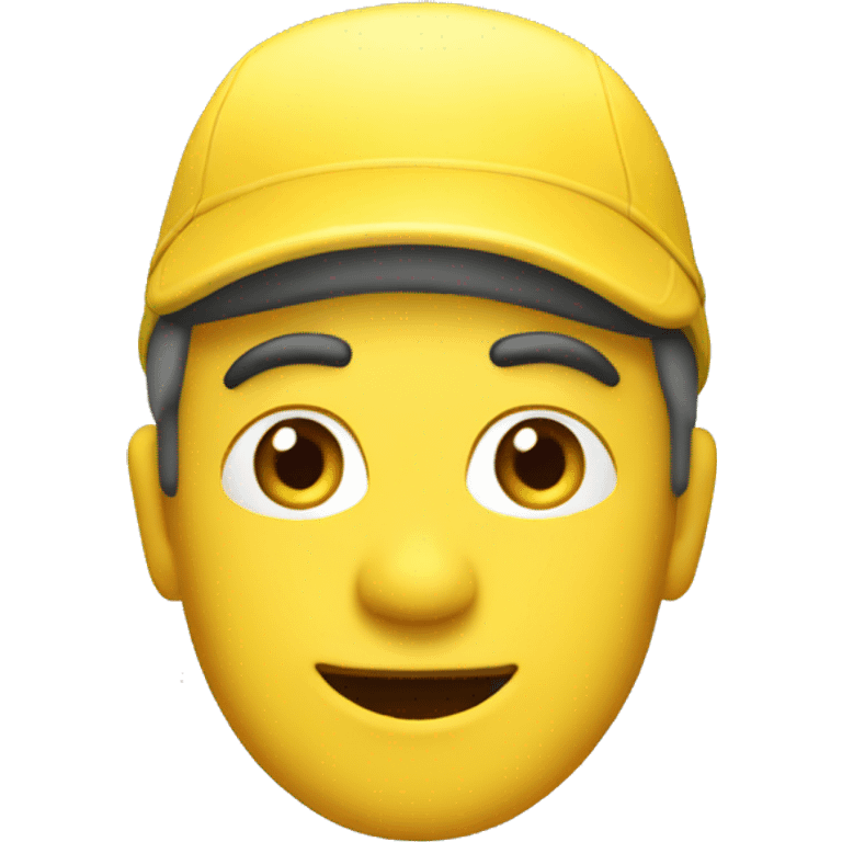 driver in yellow captain's hat
 emoji