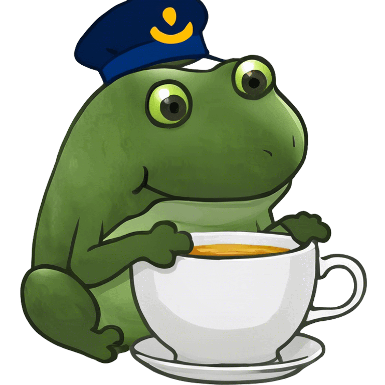 Cup of frog emoji