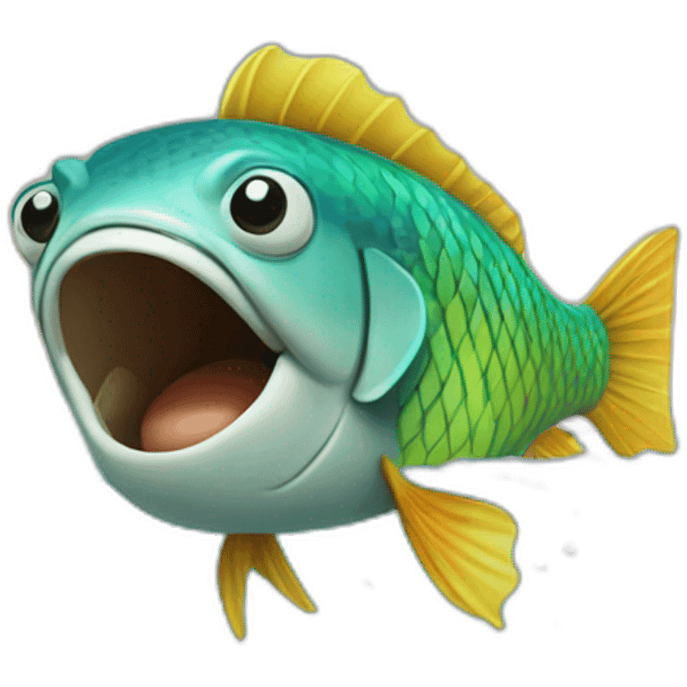 fish jumping on the sea emoji