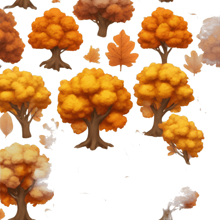 An aesthetic autumn tree emoji