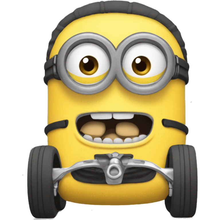 Minion driving a car emoji