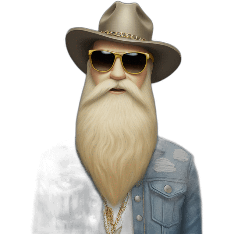 Hyperrealist Zz top emoji