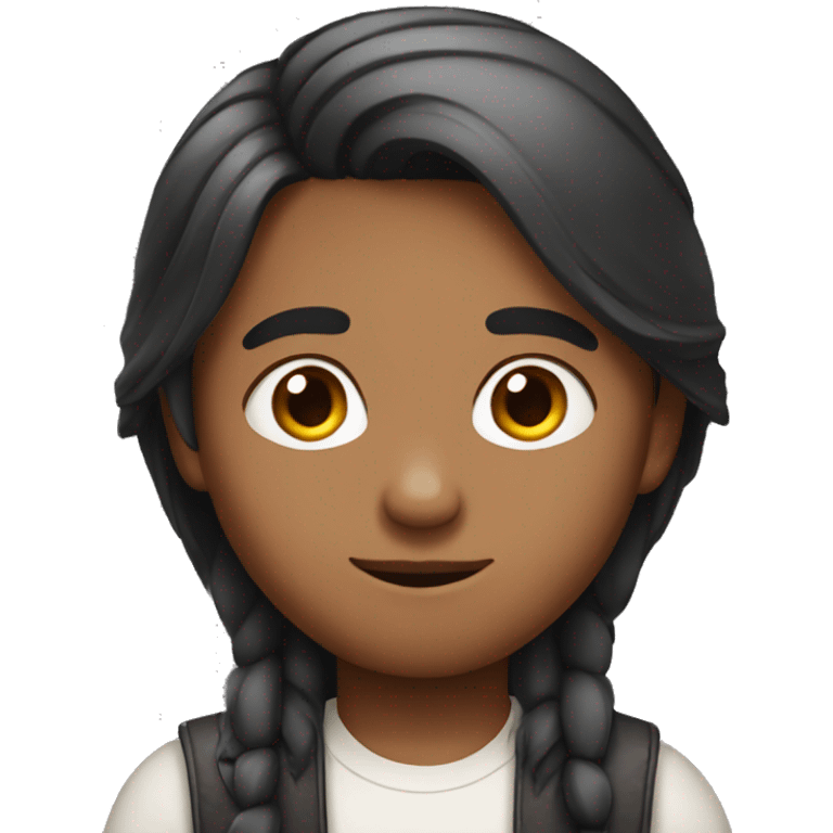 Indian boy with straight Korean hairstyle emoji