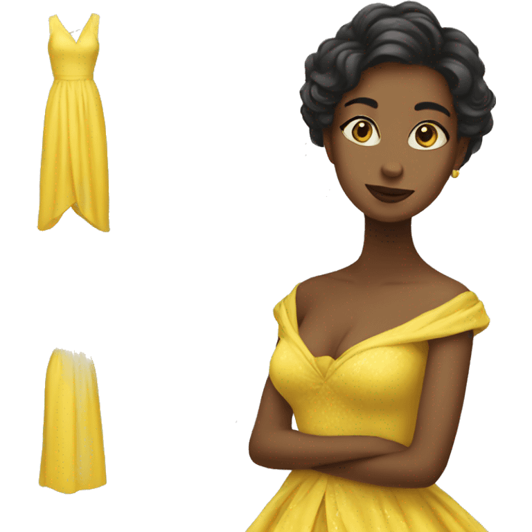 Yellow coloured gown  emoji