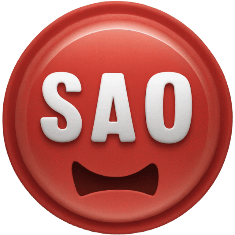 a stamp with red text that says SMOP in capital lett emoji