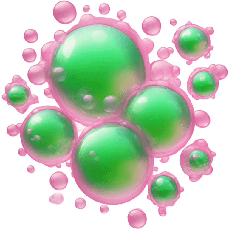 Green & Pink Bubbles emoji