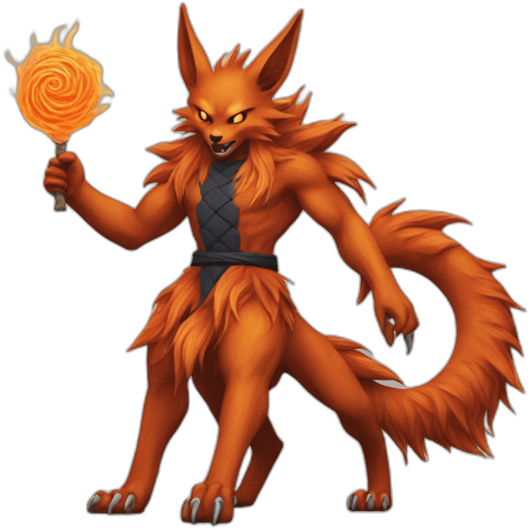 kurama with 9 tails emoji