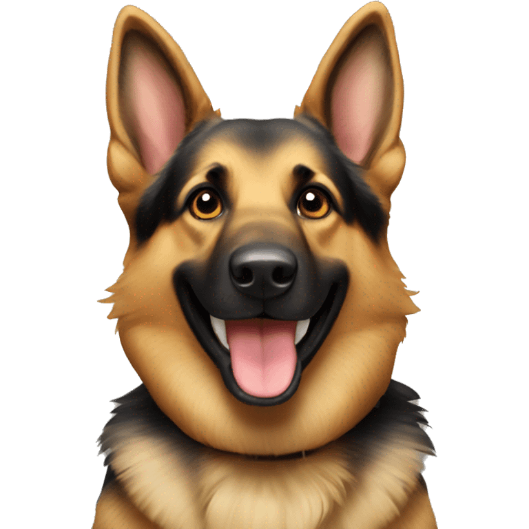 German Shepard smiling emoji