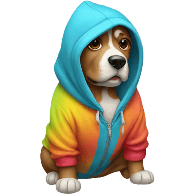 Dog wearing hoodie  emoji