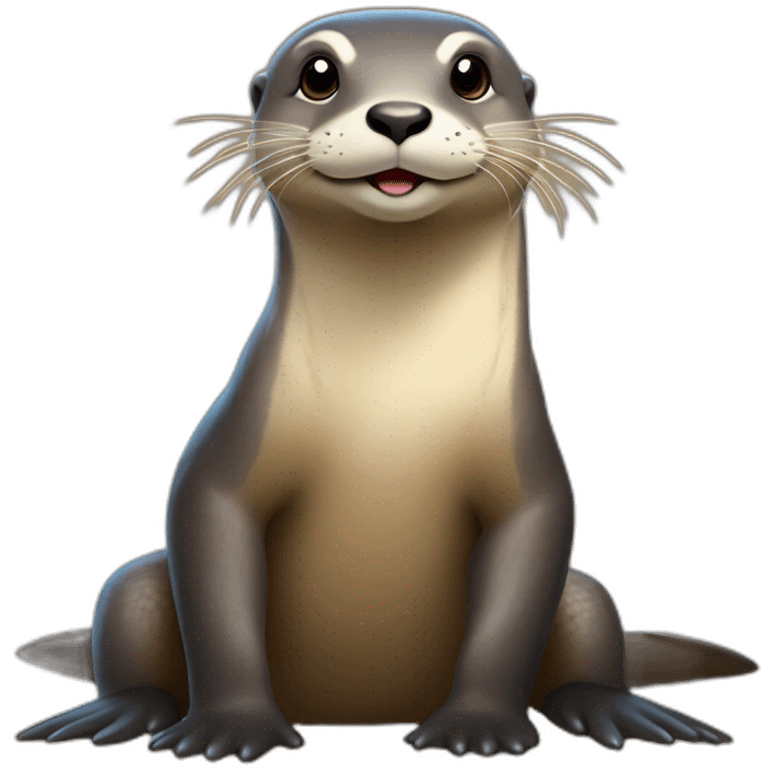 Loutre sur tortue  emoji