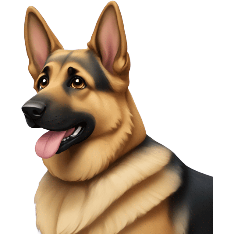 German shepherd named violet  emoji