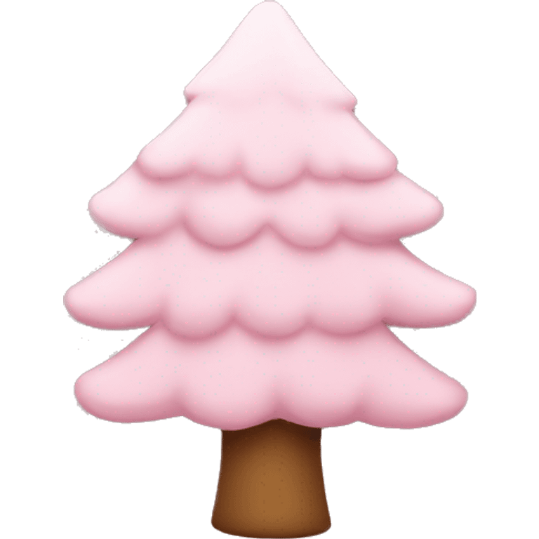 christmas tree soft pink color  emoji