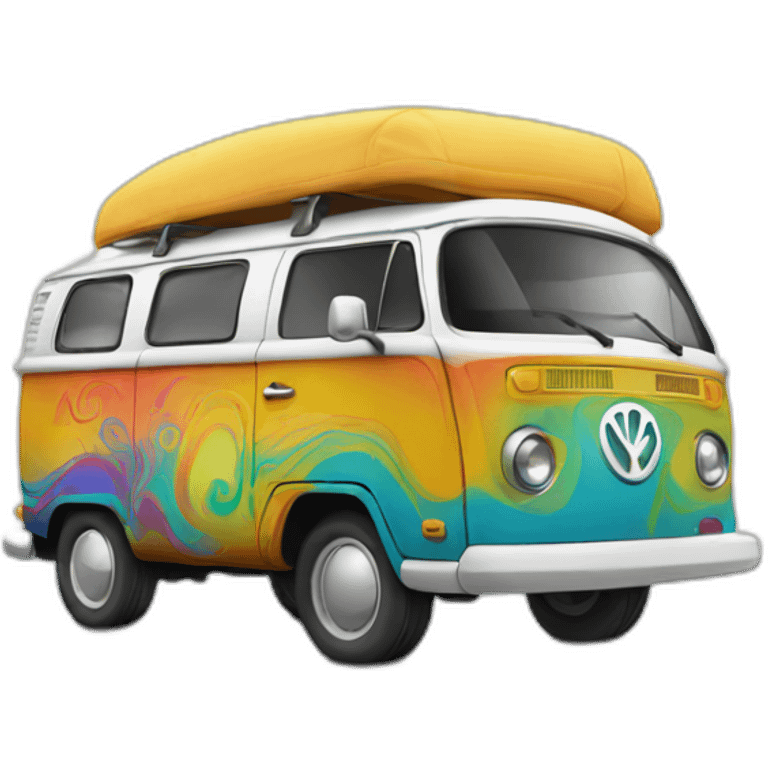 groovy hippy van emoji