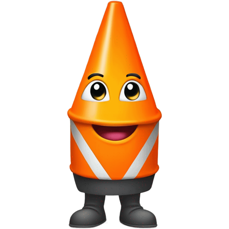 Traffic cone robber emoji