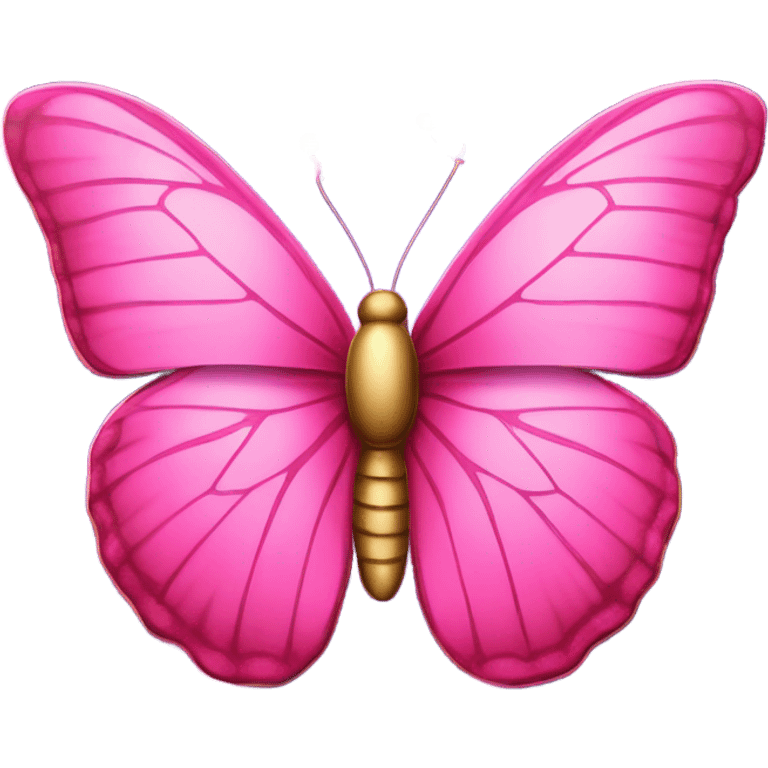 Large beautiful pink butterfly sitting on top of springtime flowers with glitter  emoji