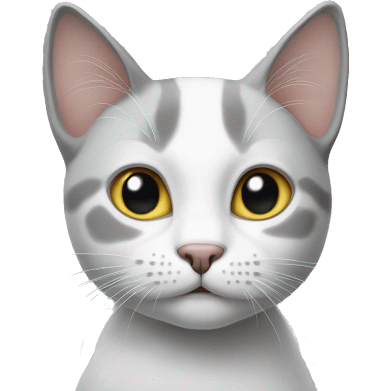 White and grey cat emoji