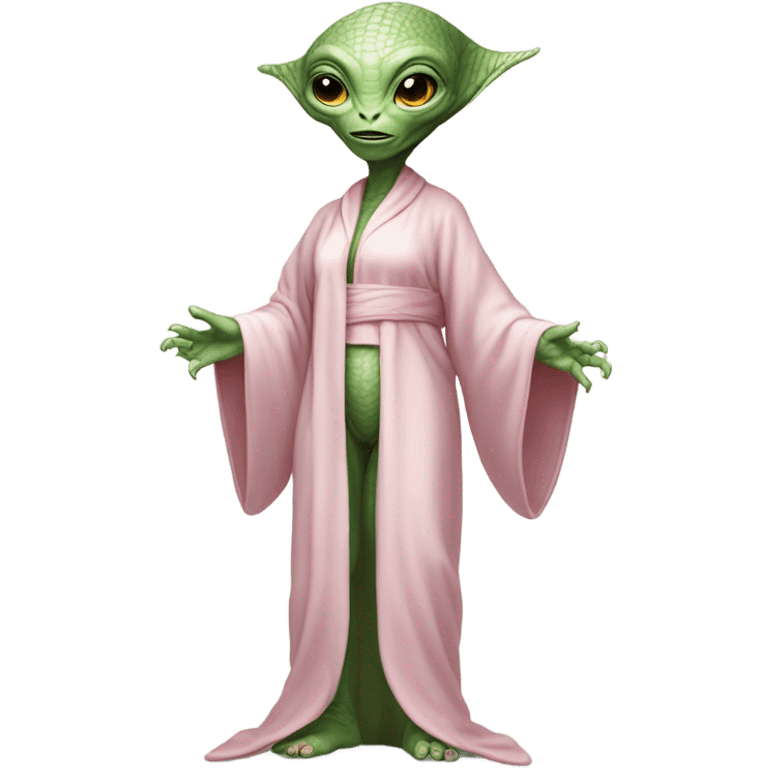 https://www.emojis.com/emoji/a-reptilian-alien-woman-full-body-Rx9CEDdtY4j IN https://www.emojis.com/emoji/light-pink-silk-slippers-and-robe-RdToSyt0Vfg emoji