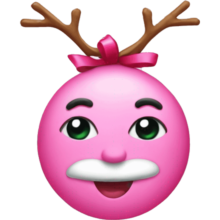 Christmas pink emoji