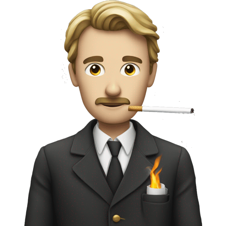 A british person smoking a cigarette  emoji