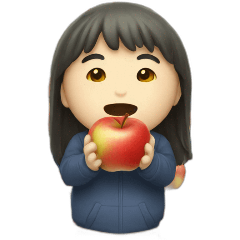 japanese apple fan emoji