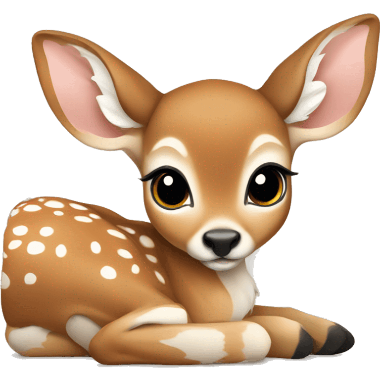 Baby fawn lying emoji