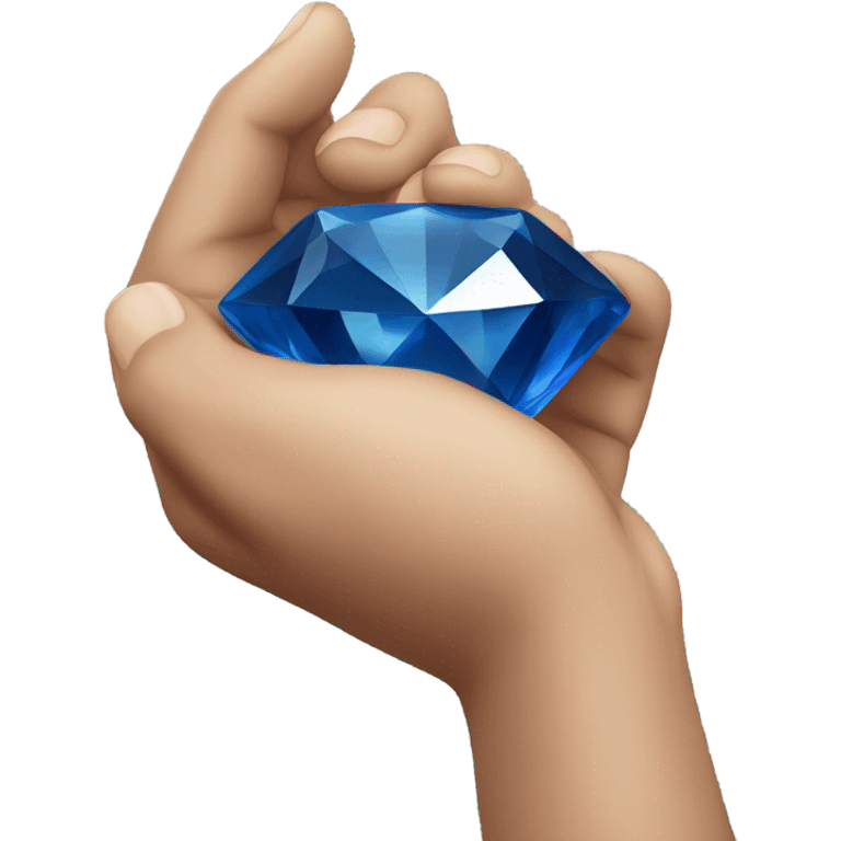 dark blue diamond in hand emoji