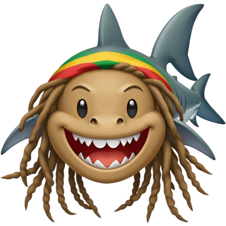 Rasta shark emoji