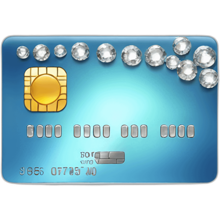 Platinum credit card with gems emoji