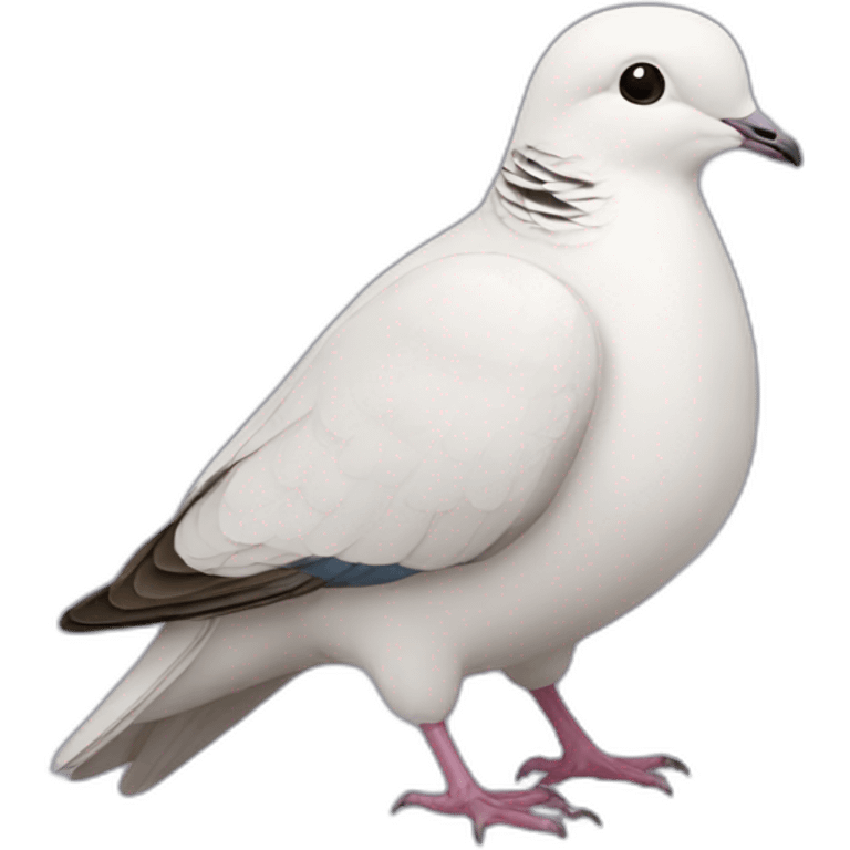 white ringnecked dove emoji