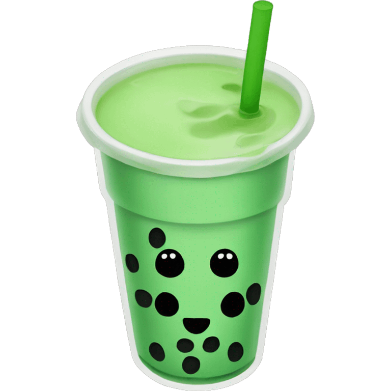 Green boba tea emoji