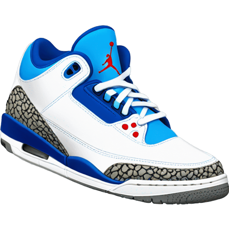 Blue Air Jordan III emoji