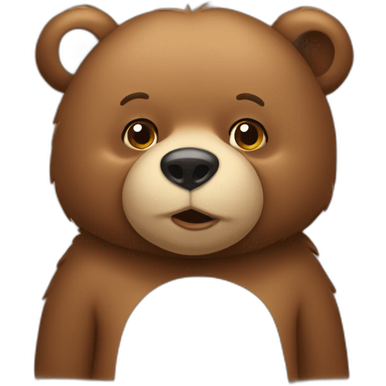 very shy bear emoji