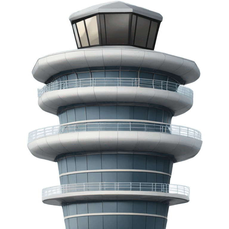 air traffic control tower, full size, modern, realistic emoji