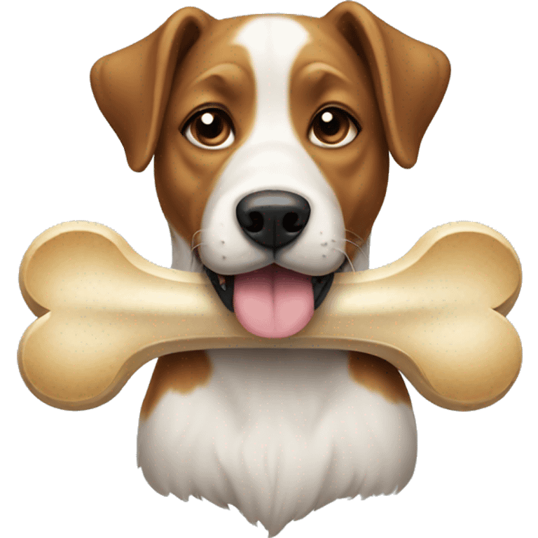 Dog with a bone emoji