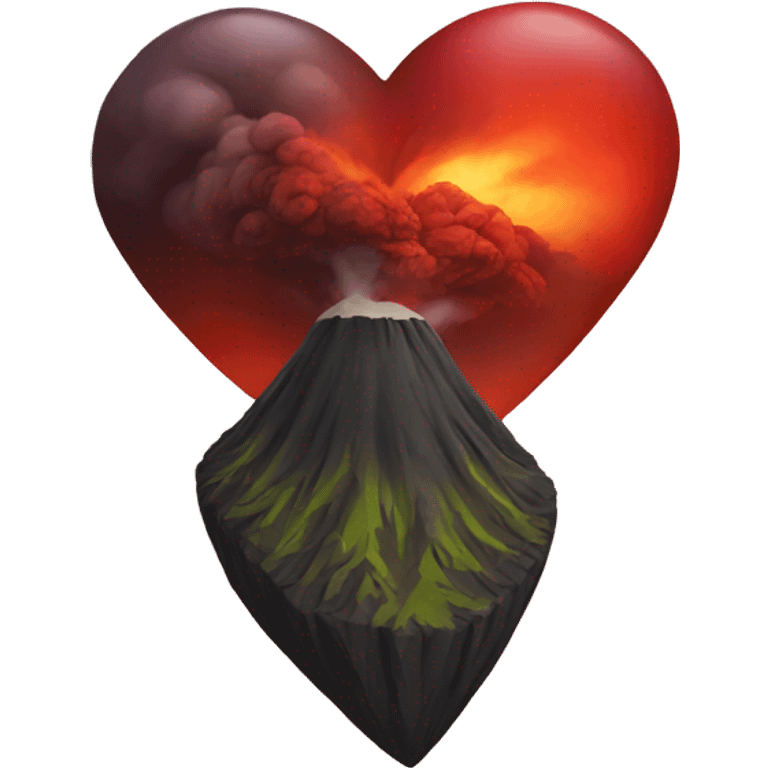 volcano heart emoji