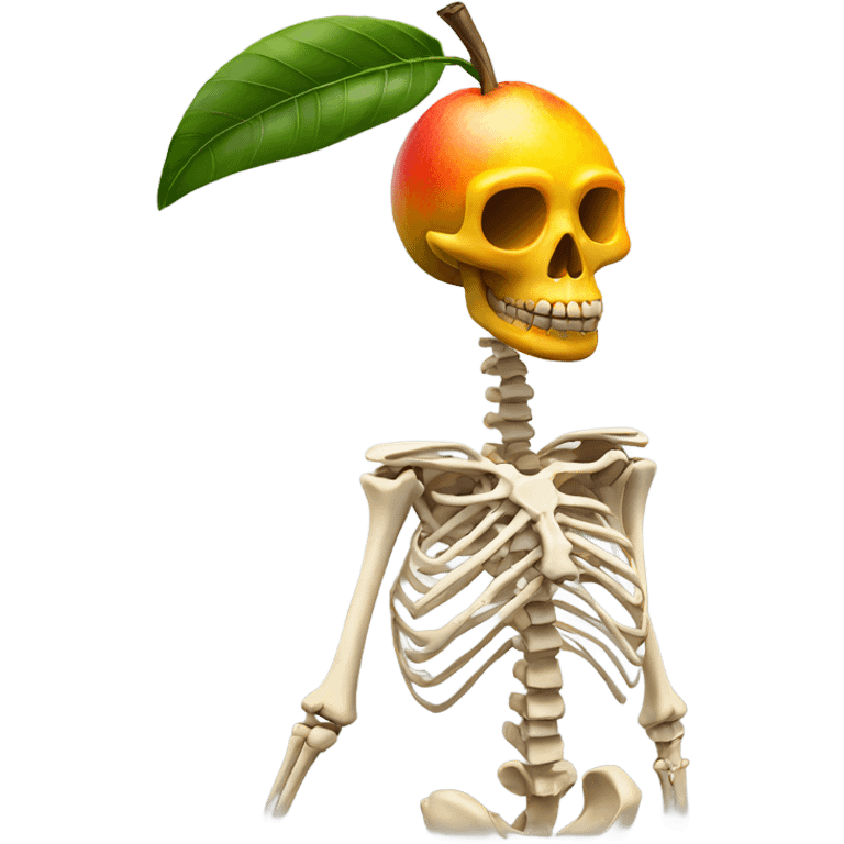 mango skeleton with ciggarete emoji