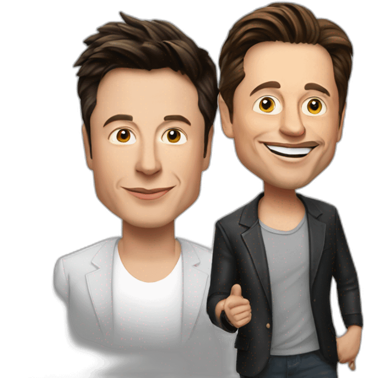 Elon musk with shahrukh khan emoji