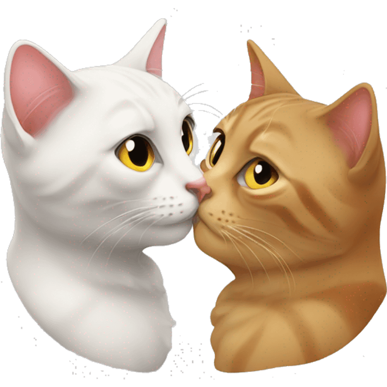 2 cats kissed emoji