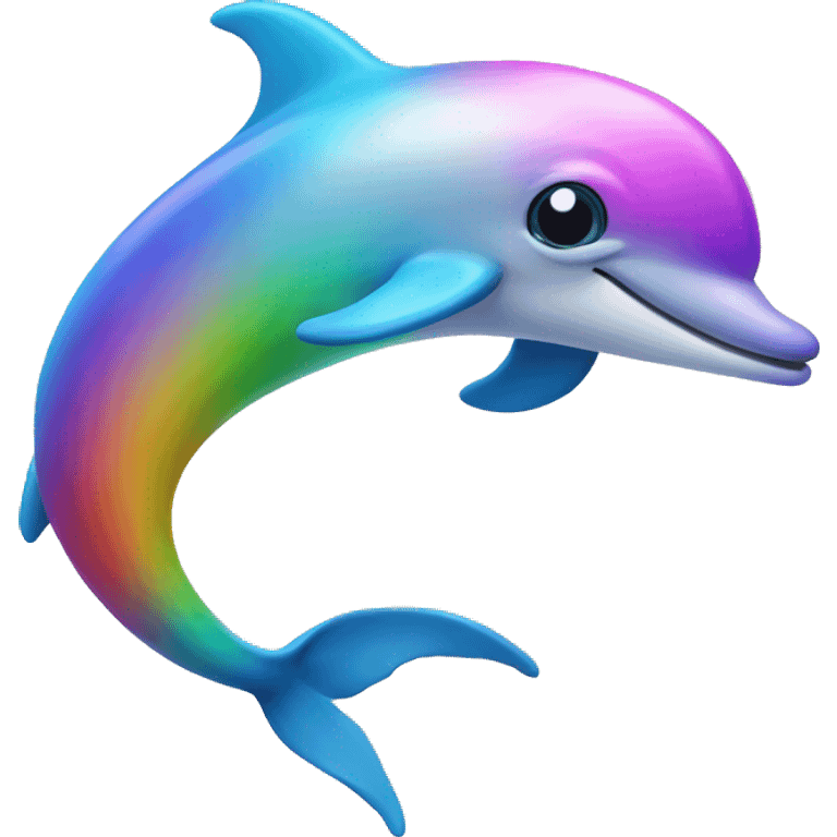 Beautiful rainbow dolphin emoji