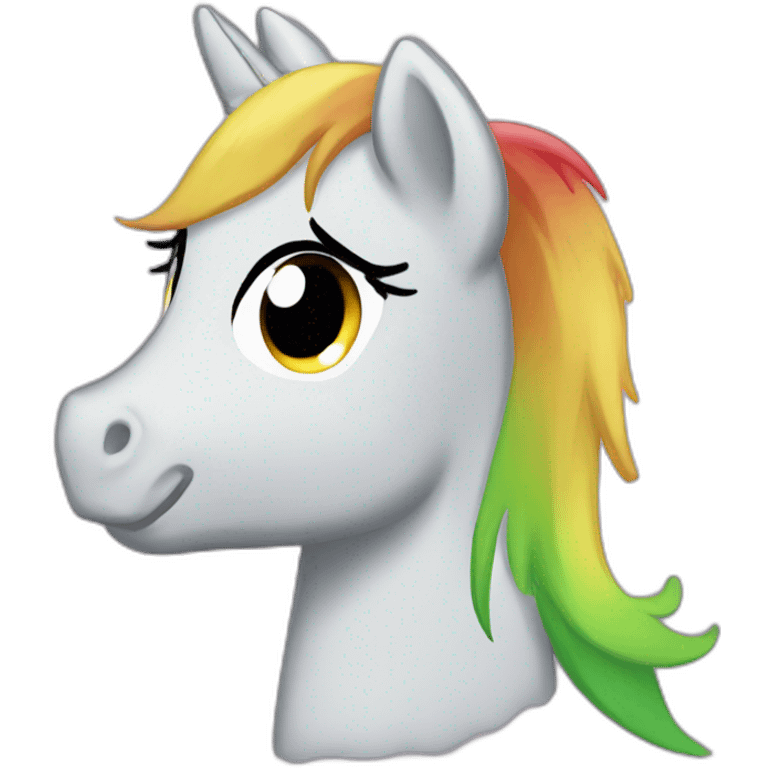 Poney arc en ciel emoji