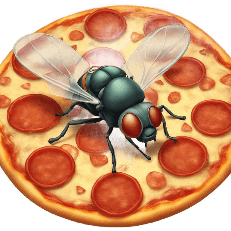 Fly on pizza emoji