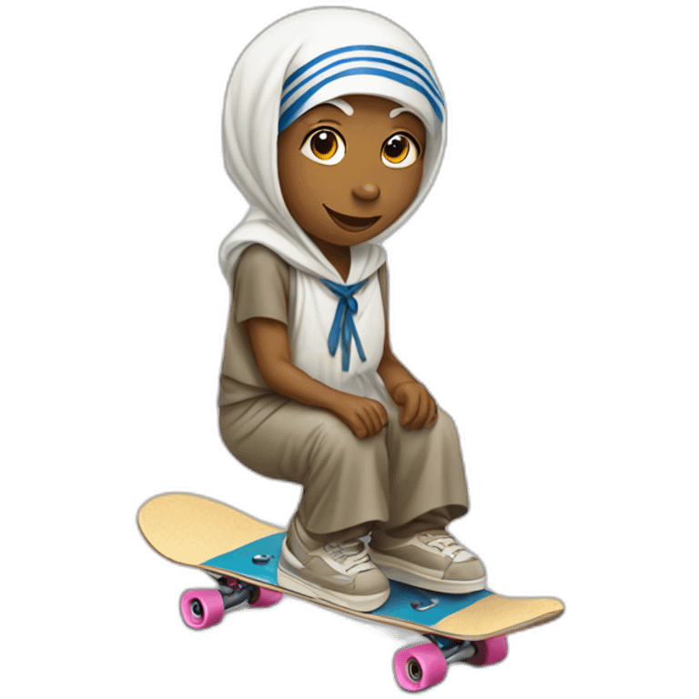 Mother Theresa skateboarder emoji