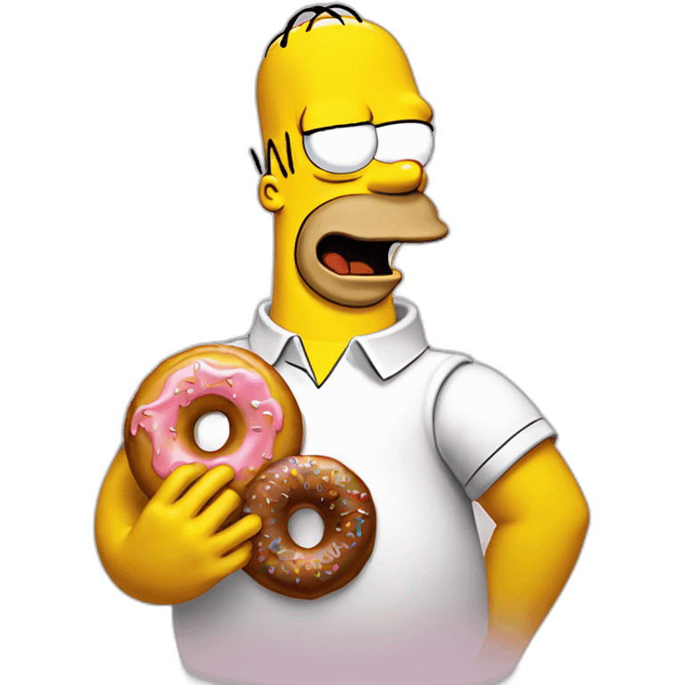 Homer simpson avec un donut emoji