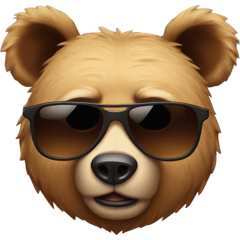 Stupid bear with sunglasses  emoji